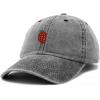 imageDALIX Strawberry Embroidered Cotton Dad Hat Fruit Adjustable Casual Baseball Cap Nature WomensWashed Black