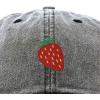 imageDALIX Strawberry Embroidered Cotton Dad Hat Fruit Adjustable Casual Baseball Cap Nature WomensWashed Black