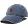 imageDALIX Strawberry Embroidered Cotton Dad Hat Fruit Adjustable Casual Baseball Cap Nature WomensWashed Navy Blue