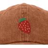 imageDALIX Strawberry Embroidered Cotton Dad Hat Fruit Adjustable Casual Baseball Cap Nature WomensWashed Orange