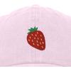 imageDALIX Strawberry Embroidered Cotton Dad Hat Fruit Adjustable Casual Baseball Cap Nature WomensWashed Pink