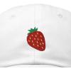 imageDALIX Strawberry Embroidered Cotton Dad Hat Fruit Adjustable Casual Baseball Cap Nature WomensWhite