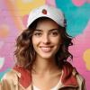 imageDALIX Strawberry Embroidered Cotton Dad Hat Fruit Adjustable Casual Baseball Cap Nature WomensWhite