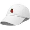 imageDALIX Strawberry Embroidered Cotton Dad Hat Fruit Adjustable Casual Baseball Cap Nature WomensWhite