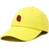 imageDALIX Strawberry Embroidered Cotton Dad Hat Fruit Adjustable Casual Baseball Cap Nature WomensYellow