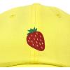 imageDALIX Strawberry Embroidered Cotton Dad Hat Fruit Adjustable Casual Baseball Cap Nature WomensYellow