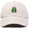imageDALIX Cute Exotic Frog Hat Womens Embroidered Baseball CapBeige