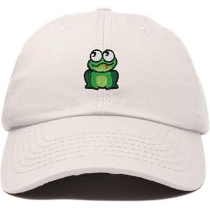 imageDALIX Cute Exotic Frog Hat Womens Embroidered Baseball CapBeige