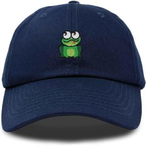 imageDALIX Cute Exotic Frog Hat Womens Embroidered Baseball CapNavy Blue