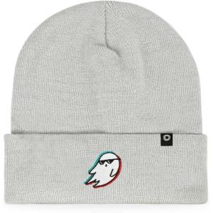 imageDALIX Ghost Life Embroidered Beanie Hat Knit Cap Cold Weather WomensLight Gray