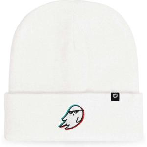 imageDALIX Ghost Life Embroidered Beanie Hat Knit Cap Cold Weather WomensWhite