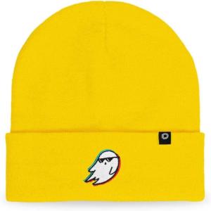 imageDALIX Ghost Life Embroidered Beanie Hat Knit Cap Cold Weather WomensYellow