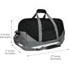 image21quot Large Duffle Bag with Adjustable StrapBlack Gray
