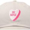 imageBe Mine Valentines Day Candy Hat Womens Embroidered Baseball CapBeige