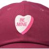 imageBe Mine Valentines Day Candy Hat Womens Embroidered Baseball CapMaroon
