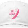 imageBe Mine Valentines Day Candy Hat Womens Embroidered Baseball CapWhite