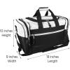 imageDALIX 17quot Blank Duffle Bag Duffel Bag Travel Size Sports Durable Gym BagWhite