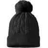 imageDALIX Cable Knit Pom Beanie Soft Stretch Skully Warm Fuzzy Faux Sherpa Winter Ski BeanieBlack
