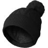 imageDALIX Cable Knit Pom Beanie Soft Stretch Skully Warm Fuzzy Faux Sherpa Winter Ski BeanieBlack