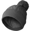 imageDALIX Cable Knit Pom Beanie Soft Stretch Skully Warm Fuzzy Faux Sherpa Winter Ski BeanieCharcoal Gray