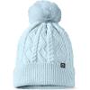 imageDALIX Cable Knit Pom Beanie Soft Stretch Skully Warm Fuzzy Faux Sherpa Winter Ski BeanieLight Blue