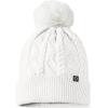 imageDALIX Cable Knit Pom Beanie Soft Stretch Skully Warm Fuzzy Faux Sherpa Winter Ski BeanieWhite