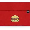 imageDALIX Embroidered Cheeseburger Beanie Cap Cuffed Knit Hat Men WomenRed