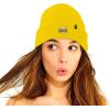 imageDALIX Embroidered Cheeseburger Beanie Cap Cuffed Knit Hat Men WomenYellow