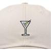 imageDALIX Martini Embroidered Cap Cotton Baseball Cute Cool Dad Hat WomensBeige