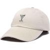 imageDALIX Martini Embroidered Cap Cotton Baseball Cute Cool Dad Hat WomensBeige