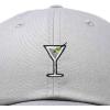 imageDALIX Martini Embroidered Cap Cotton Baseball Cute Cool Dad Hat WomensGray