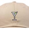 imageDALIX Martini Embroidered Cap Cotton Baseball Cute Cool Dad Hat WomensKhaki