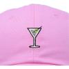imageDALIX Martini Embroidered Cap Cotton Baseball Cute Cool Dad Hat WomensLight Pink