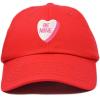 imageBe Mine Valentines Day Candy Hat Womens Embroidered Baseball CapRed