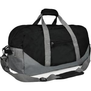 image21quot Large Duffle Bag with Adjustable StrapBlack Gray