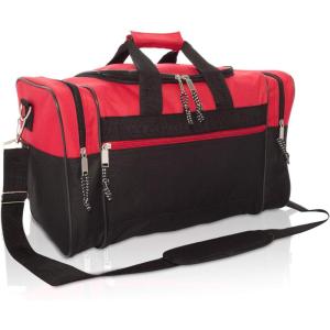 imageDALIX 17quot Blank Duffle Bag Duffel Bag Travel Size Sports Durable Gym BagRed
