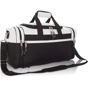 imageDALIX 17quot Blank Duffle Bag Duffel Bag Travel Size Sports Durable Gym BagWhite