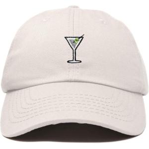 imageDALIX Martini Embroidered Cap Cotton Baseball Cute Cool Dad Hat WomensBeige