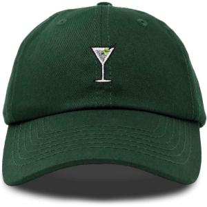 imageDALIX Martini Embroidered Cap Cotton Baseball Cute Cool Dad Hat WomensDark Green