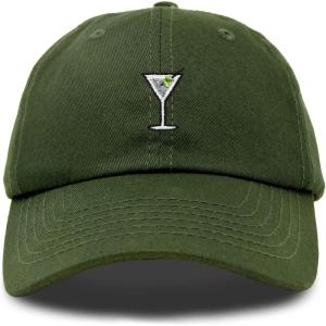 imageDALIX Martini Embroidered Cap Cotton Baseball Cute Cool Dad Hat WomensOlive