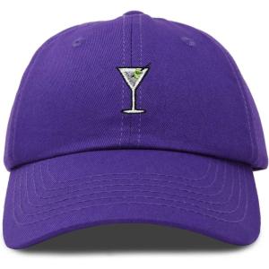 imageDALIX Martini Embroidered Cap Cotton Baseball Cute Cool Dad Hat WomensPurple
