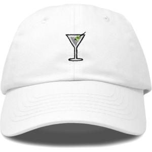imageDALIX Martini Embroidered Cap Cotton Baseball Cute Cool Dad Hat WomensWhite