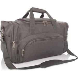 imageDALIX Signature Travel or Gym Duffle Bag in Black Gray Navy Blue RedGray