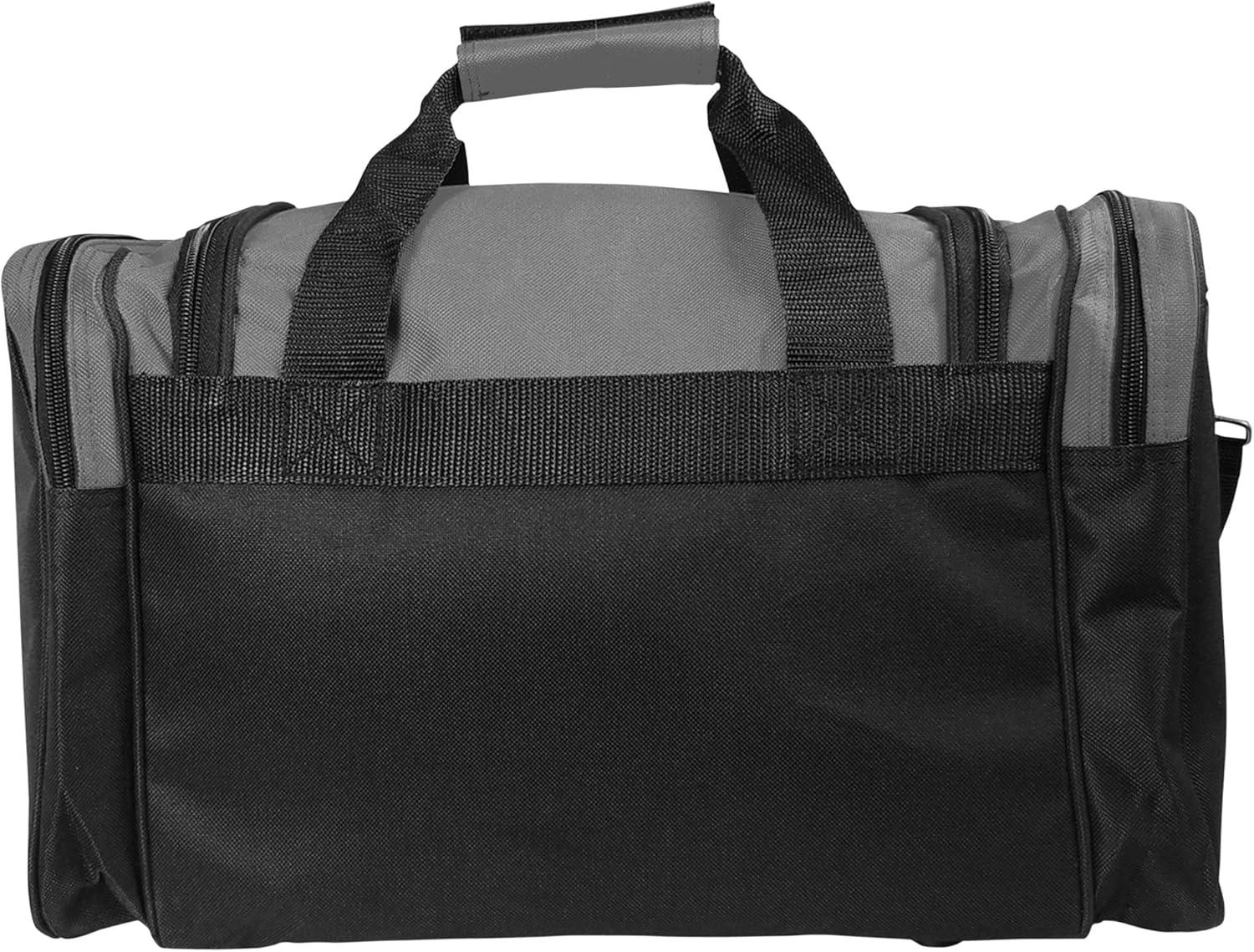 imageDALIX 17quot Duffle Bag Dual Front Mesh Pockets Black Gold Gray Dark Green Navy Blue Maroon Royal Blue Orange Pink Purple Red WhiteGray