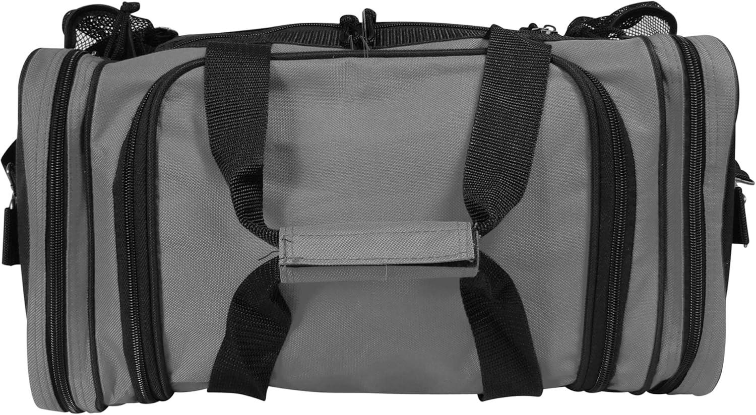 imageDALIX 17quot Duffle Bag Dual Front Mesh Pockets Black Gold Gray Dark Green Navy Blue Maroon Royal Blue Orange Pink Purple Red WhiteGray