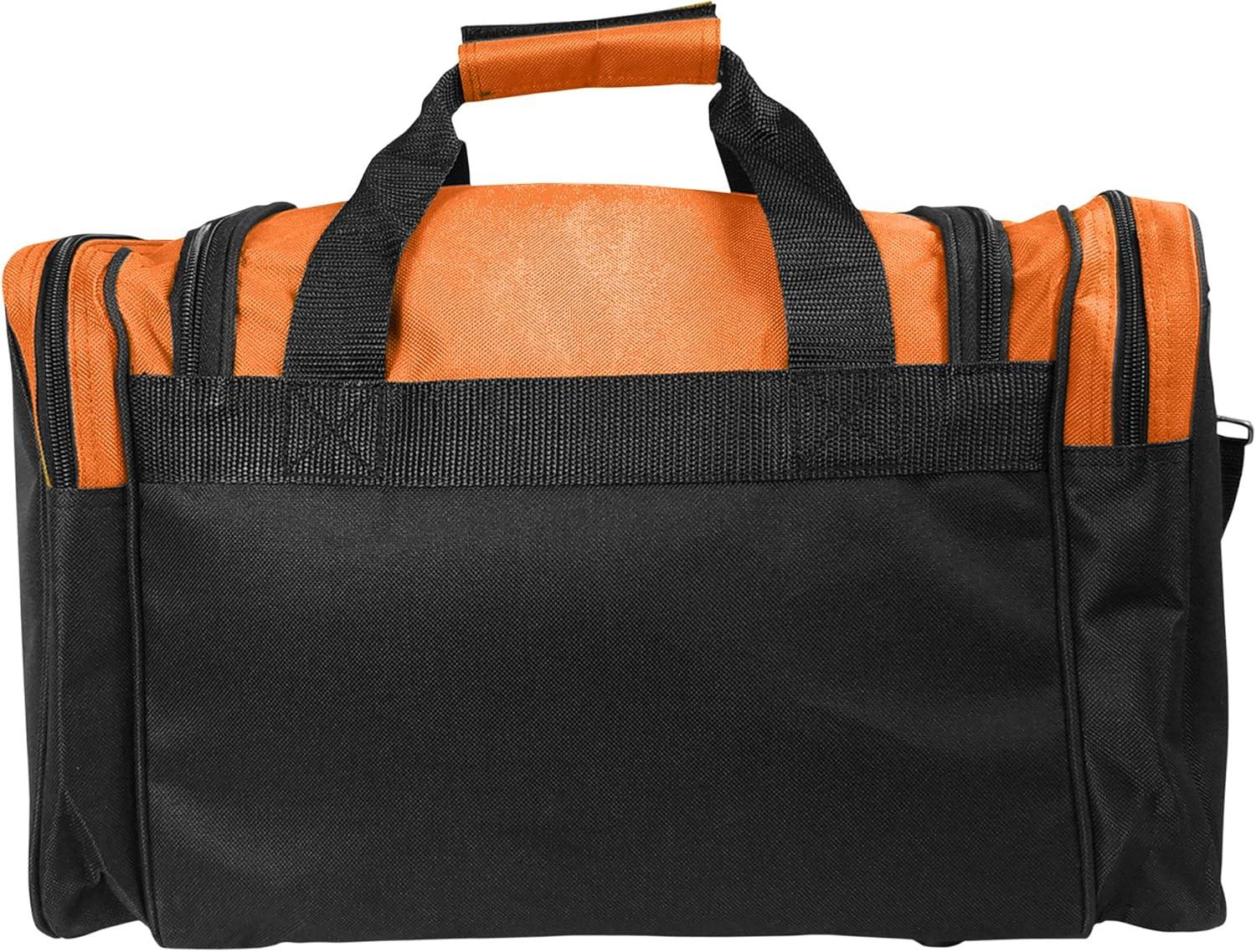 imageDALIX 17quot Duffle Bag Dual Front Mesh Pockets Black Gold Gray Dark Green Navy Blue Maroon Royal Blue Orange Pink Purple Red WhiteOrange