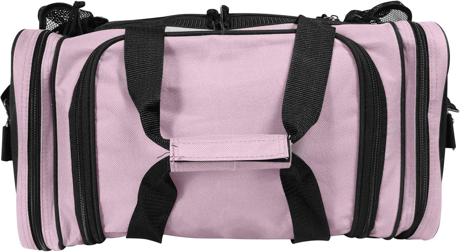 imageDALIX 17quot Duffle Bag Dual Front Mesh Pockets Black Gold Gray Dark Green Navy Blue Maroon Royal Blue Orange Pink Purple Red WhitePink