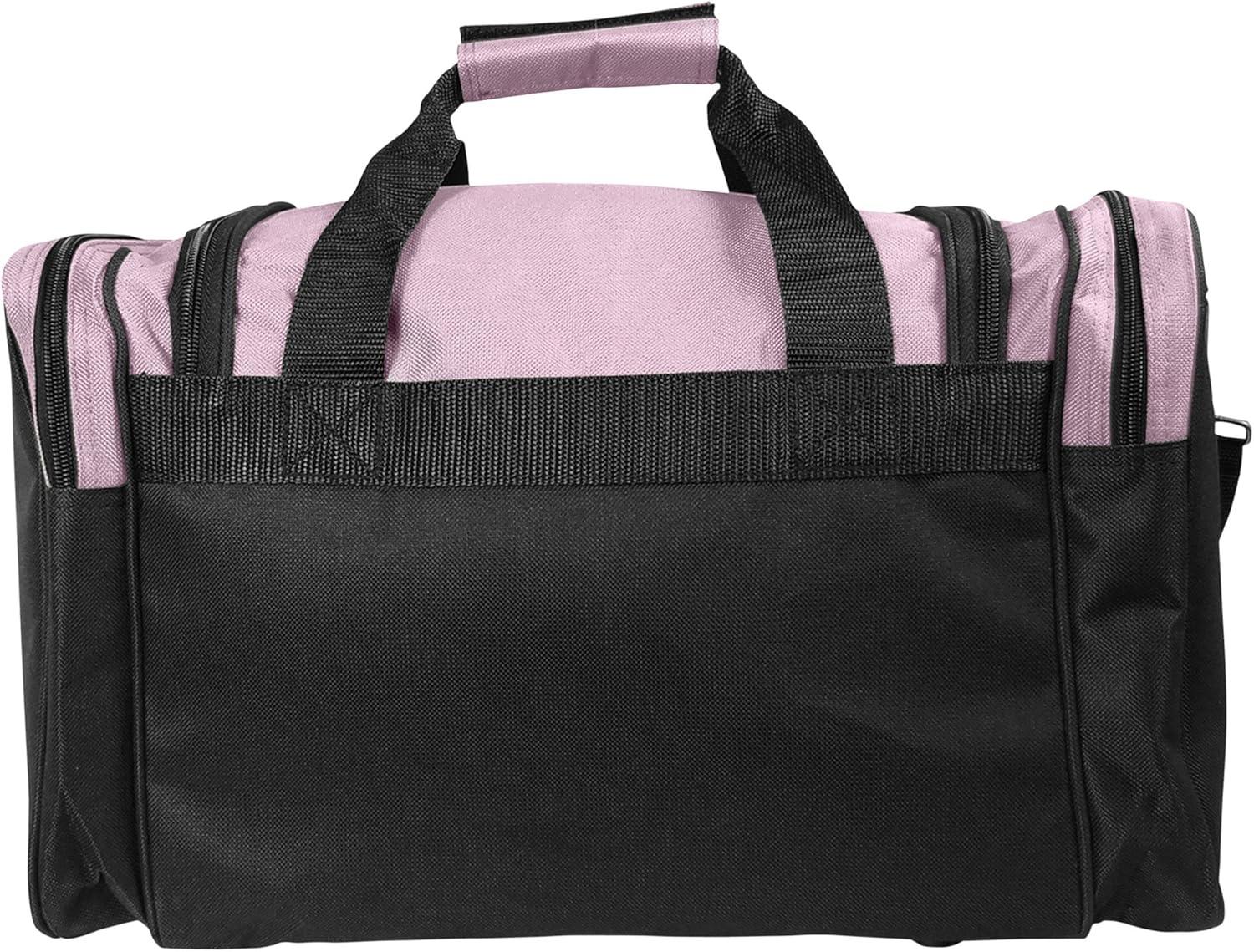 imageDALIX 17quot Duffle Bag Dual Front Mesh Pockets Black Gold Gray Dark Green Navy Blue Maroon Royal Blue Orange Pink Purple Red WhitePink