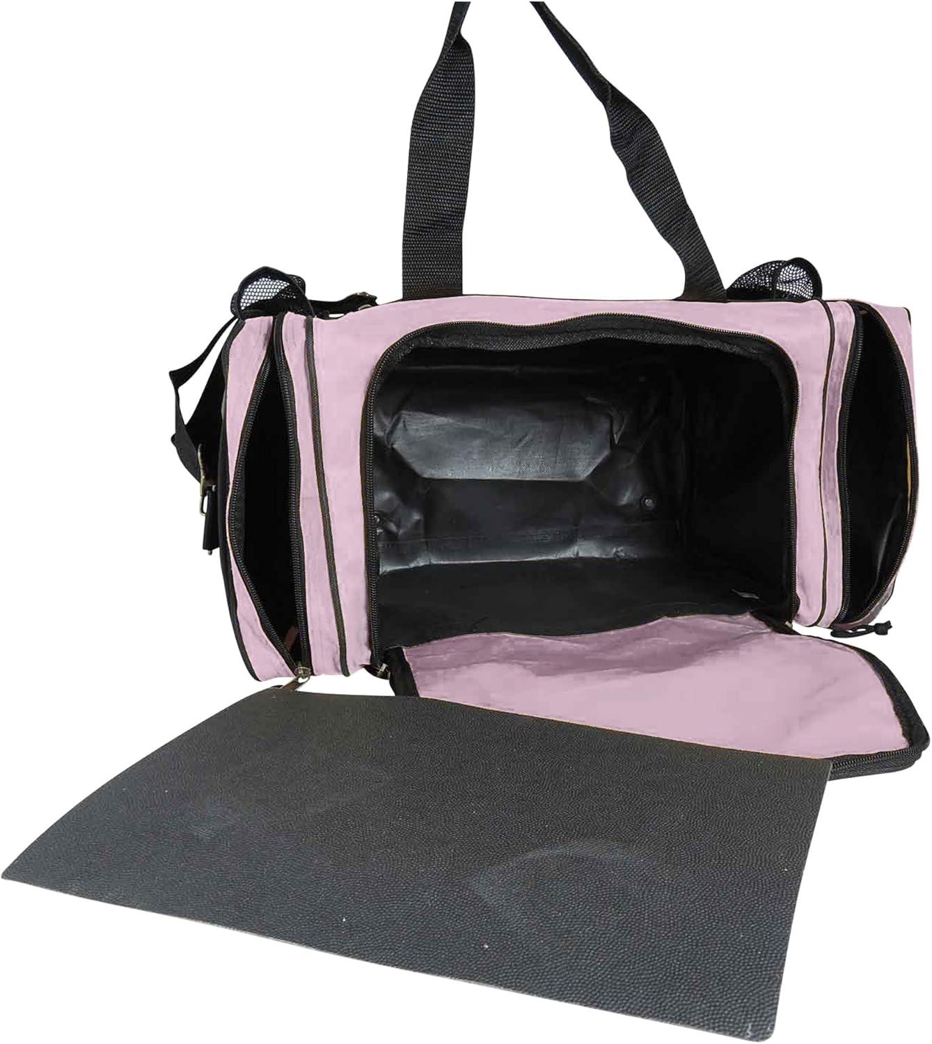 imageDALIX 17quot Duffle Bag Dual Front Mesh Pockets Black Gold Gray Dark Green Navy Blue Maroon Royal Blue Orange Pink Purple Red WhitePink