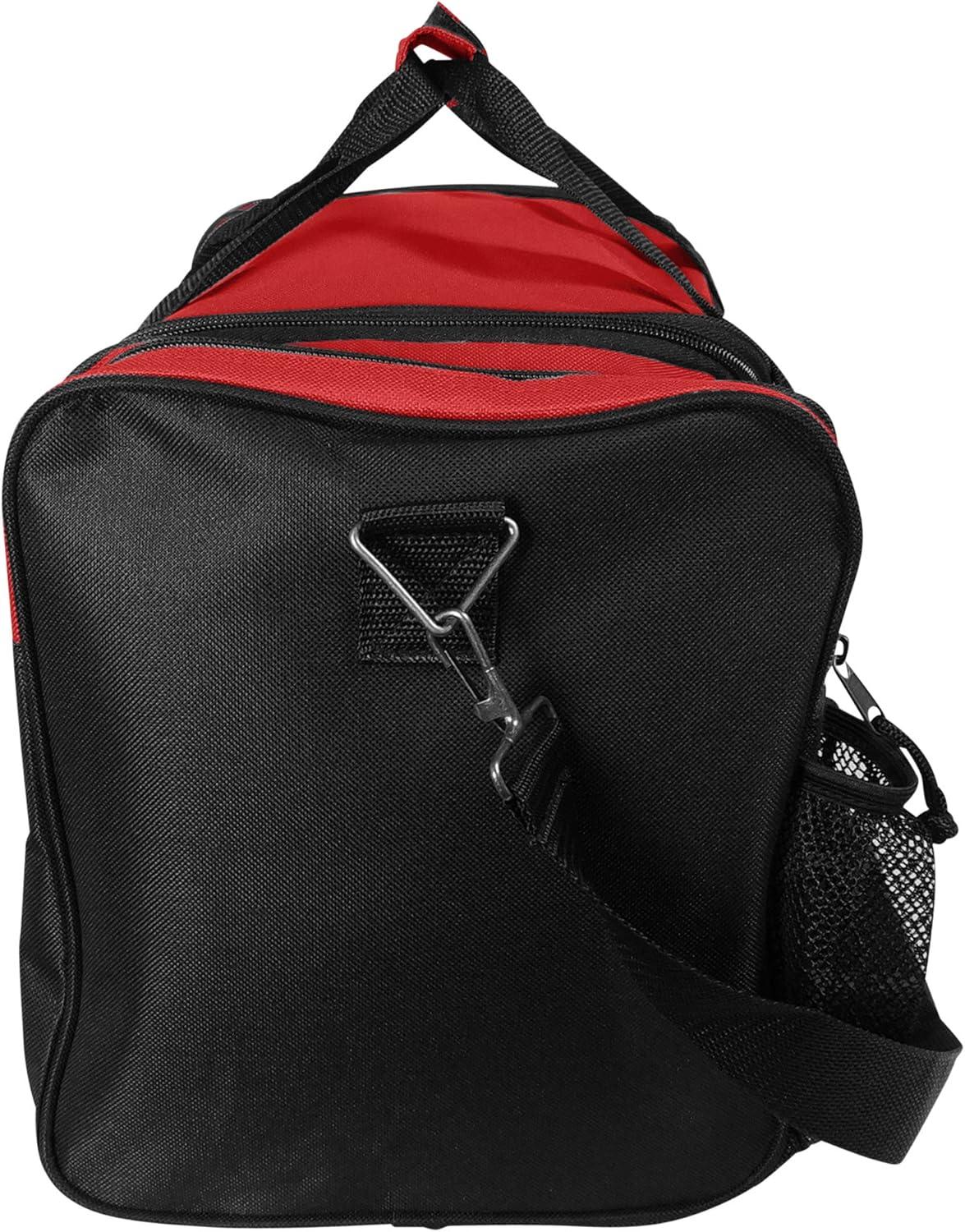 imageDALIX 17quot Duffle Bag Dual Front Mesh Pockets Black Gold Gray Dark Green Navy Blue Maroon Royal Blue Orange Pink Purple Red WhiteRed
